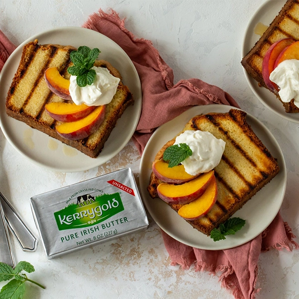 Grilled Pound Cake with Peaches